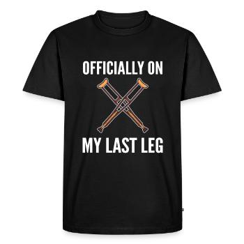 Jambe cassée - T-shirt Premium bio Homme - noir - Devant - Nico (187cm)