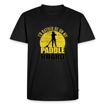 canoe - Men's Premium Organic T-Shirt - black - Front - Nico (187cm)