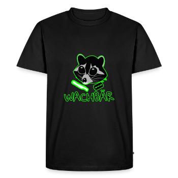 Raccoon on Drugs Raccoon funny animal - Men's Premium Organic T-Shirt - black - Front - Nico (187cm)
