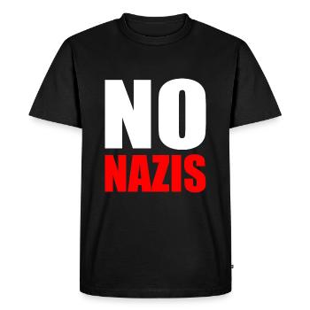 No nazis - Men's Premium Organic T-Shirt - black - Front - Nico (187cm)