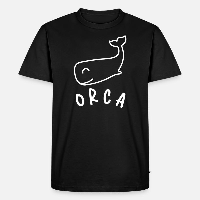 Wir lieben Killer Whale - Männer Premium Bio T-Shirt - Schwarz