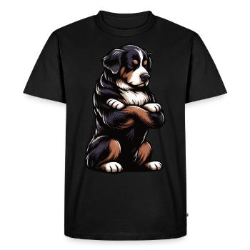 Bouvier bernois Chiens de montagne Propriétaires de chiens de montagne - T-shirt Premium bio Homme - noir - Devant - Nico (187cm)