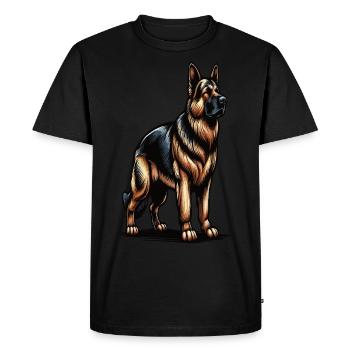 German Shepherd Shepherd Dogs Shepherd Dogs - Men's Premium Organic T-Shirt - black - Front - Nico (187cm)