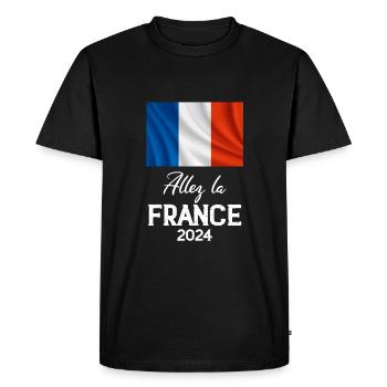 La France Sport 2024 Bleu Blanc Rouge - T-shirt Premium bio Homme - noir - Devant - Nico (187cm)