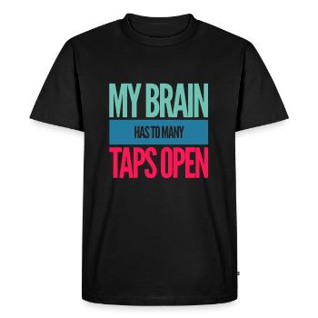 Funny t-shirt - Men's Premium Organic T-Shirt - black - Front - Nico (187cm)