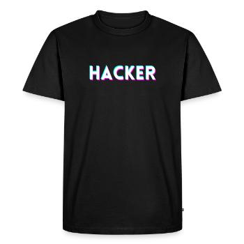 hacker. cadeau - T-shirt Premium bio Homme - noir - Devant - Nico (187cm)