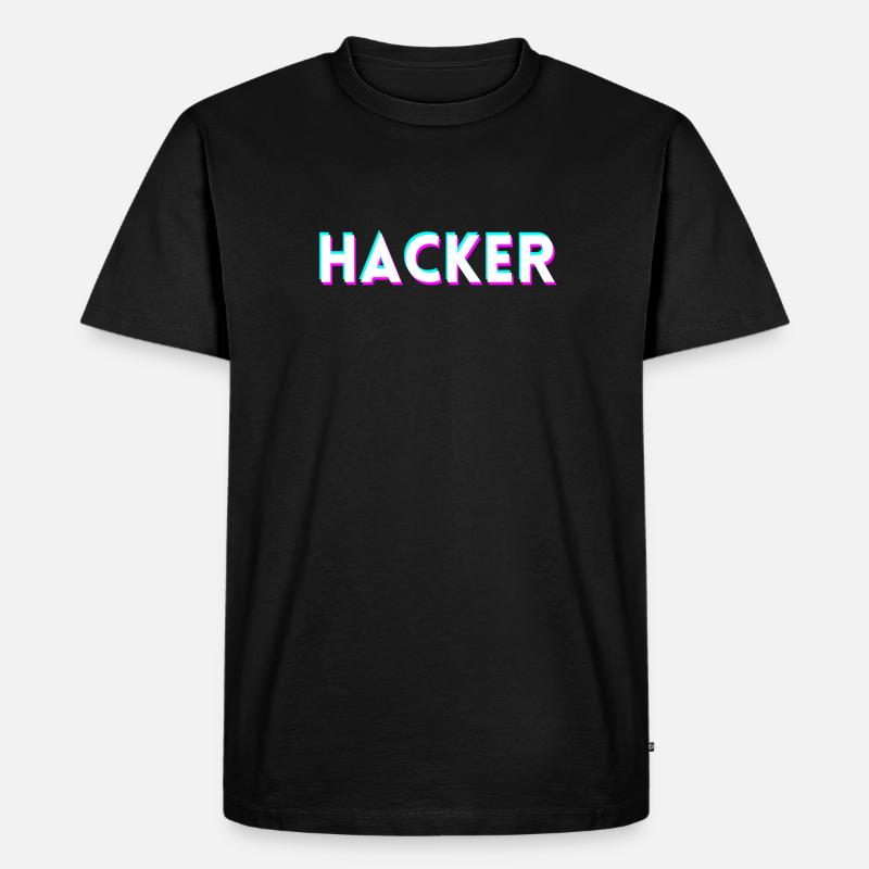 Hacker. Geschenk - Männer Premium Bio T-Shirt - Schwarz