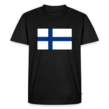 bandera finlandesa - T-shirt Premium bio Homme - noir - Devant - Nico (187cm)