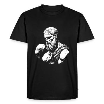 Combattant, Boxer, Arts martiaux, MMA - T-shirt Premium bio Homme - noir - Devant - Nico (187cm)