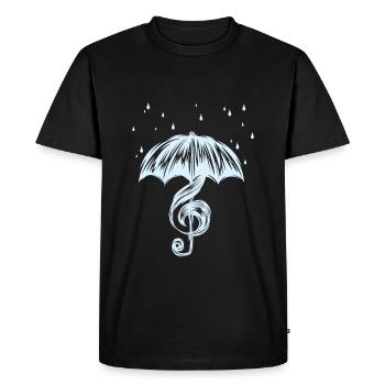 Clef in the rain - Men's Premium Organic T-Shirt - black - Front - Nico (187cm)