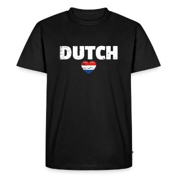 Pays-Bas néerlandais Drapeau néerlandais Pays-Bas - T-shirt Premium bio Homme - noir - Devant - Nico (187cm)