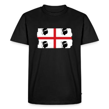 Sardinia flag Sardinian flag Sardegna flag - Men's Premium Organic T-Shirt - black - Front - Nico (187cm)