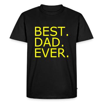 Best dad ever - T-shirt Premium bio Homme - noir - Devant - Nico (187cm)