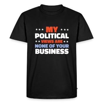 Mes opinions politiques ne sont pas pour vous - T-shirt Premium bio Homme - noir - Devant - Nico (187cm)