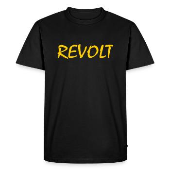 Revolt - Men's Premium Organic T-Shirt - black - Front - Nico (187cm)