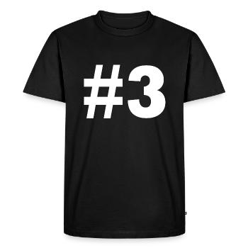 #3 - T-shirt Premium bio Homme - noir - Devant - Nico (187cm)