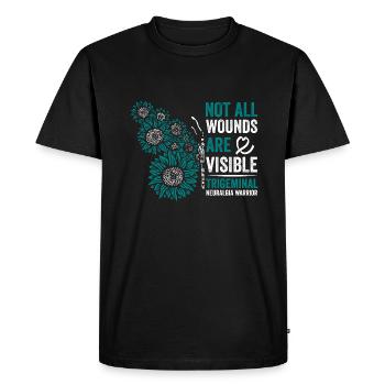 Névralgie du trijumeau : Lutte invisible - T-shirt Premium bio Homme - noir - Devant - Nico (187cm)