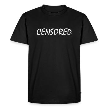 censored - Men's Premium Organic T-Shirt - black - Front - Nico (187cm)