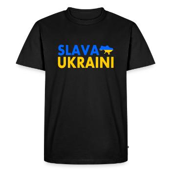 Slava ukraini - T-shirt Premium bio Homme - noir - Devant - Nico (187cm)