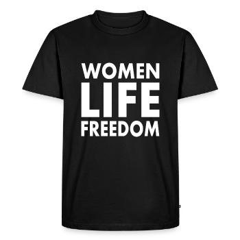 Women life freedom iran - Men's Premium Organic T-Shirt - black - Front - Nico (187cm)