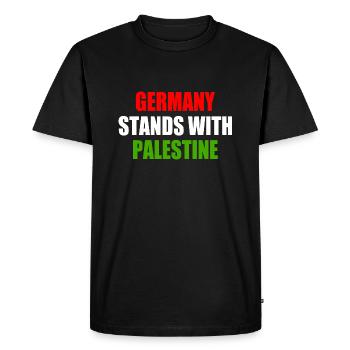 germany stands with palestine - T-shirt Premium bio Homme - noir - Devant - Nico (187cm)