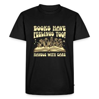 Commis de bibliothèque Drôle Assistant de bibliothèque - T-shirt Premium bio Homme - noir - Devant - Nico (187cm)