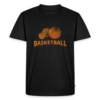 basket - T-shirt Premium bio Homme - noir - Devant - Nico (187cm)