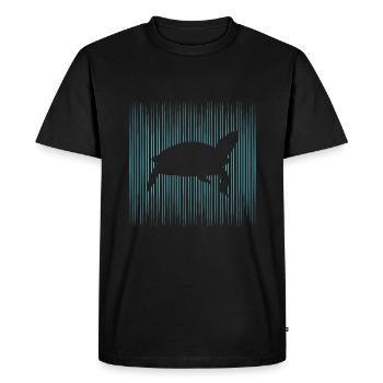 Crapaud avec tortue - T-shirt Premium bio Homme - noir - Devant - Nico (187cm)