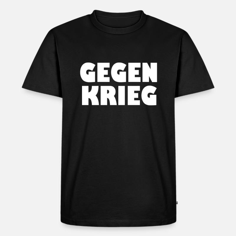 Gegen krieg - Männer Premium Bio T-Shirt - Schwarz