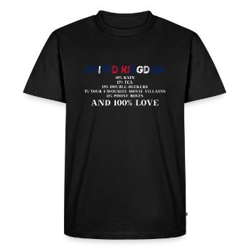 Royaume-Uni Idée cadeau drôle Angleterre Royaume-Uni - T-shirt Premium bio Homme - noir - Devant - Nico (187cm)