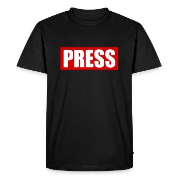 Press - Men's Premium Organic T-Shirt - black - Front - Nico (187cm)