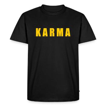 Karma - T-shirt Premium bio Homme - noir - Devant - Nico (187cm)