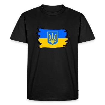 Ukraine - T-shirt Premium bio Homme - noir - Devant - Nico (187cm)