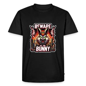 Beware of the Bunny Rabbit Disaster - Men's Premium Organic T-Shirt - black - Front - Nico (187cm)
