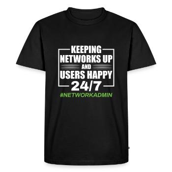 Network Administrator Network Engineer - Men's Premium Organic T-Shirt - black - Front - Nico (187cm)