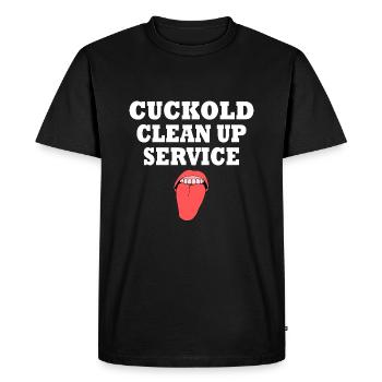 Cuckold cleanup service - T-shirt Premium bio Homme - noir - Devant - Nico (187cm)