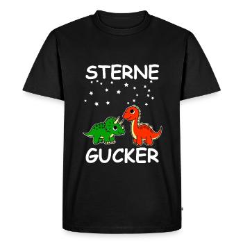 Dinosaurs look stars - Men's Premium Organic T-Shirt - black - Front - Nico (187cm)