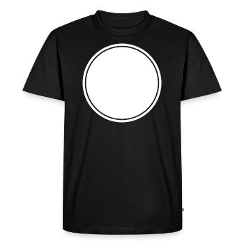 Cercle blanc auto-conception - T-shirt Premium bio Homme - noir - Devant - Nico (187cm)