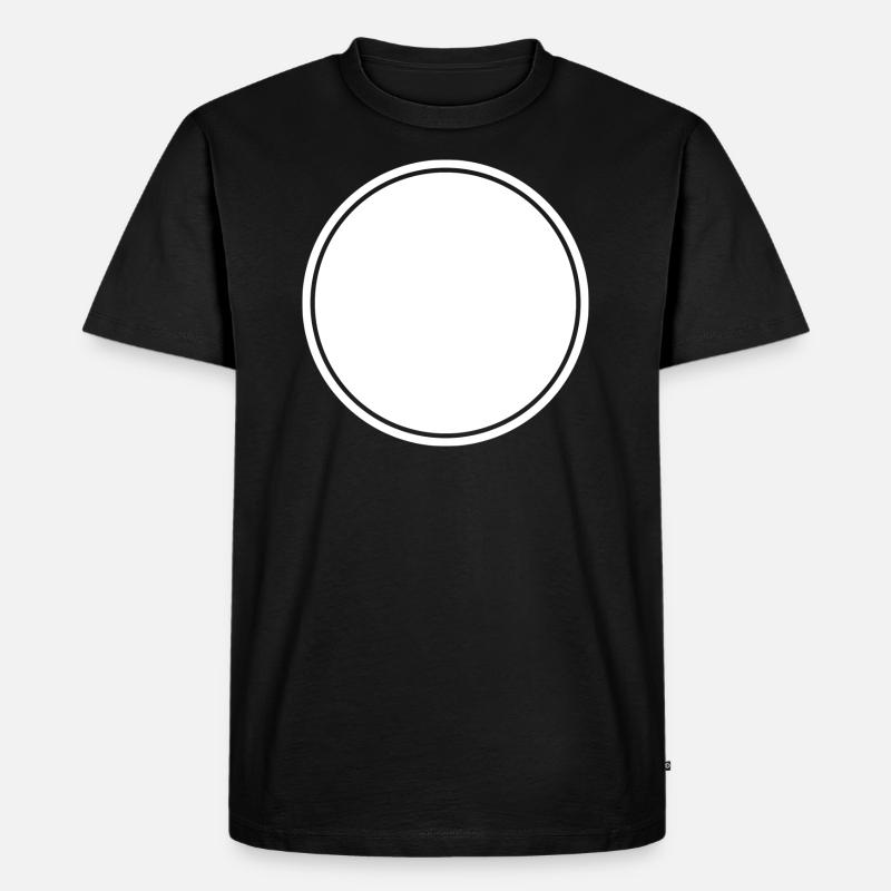 Kreis Weiß Selbstgestaltung - Männer Premium Bio T-Shirt - Schwarz
