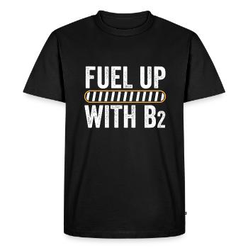 Faites le plein avec le graphique de motivation B2 - T-shirt Premium bio Homme - noir - Devant - Nico (187cm)