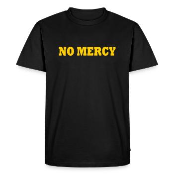 No mercy - Men's Premium Organic T-Shirt - black - Front - Nico (187cm)