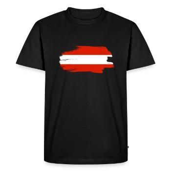 Austria Flag Austria Austrian Flag AT - Men's Premium Organic T-Shirt - black - Front - Nico (187cm)