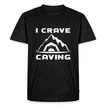 Caving Spelunking - Men's Premium Organic T-Shirt - black - Front - Nico (187cm)