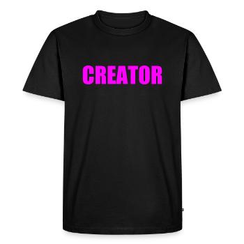 Creator - Men's Premium Organic T-Shirt - black - Front - Nico (187cm)