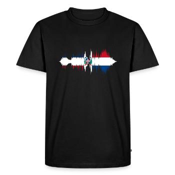 République dominicaine drapeau Dom Rep drapeau Voyage - T-shirt Premium bio Homme - noir - Devant - Nico (187cm)