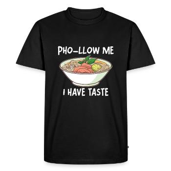 Drôle Pho Soupe de nouilles vietnamienne Pho - T-shirt Premium bio Homme - noir - Devant - Nico (187cm)