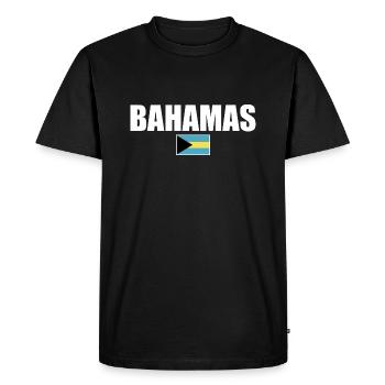 Bahamas Love Bahamian Bahamas Drapeau - T-shirt Premium bio Homme - noir - Devant - Nico (187cm)