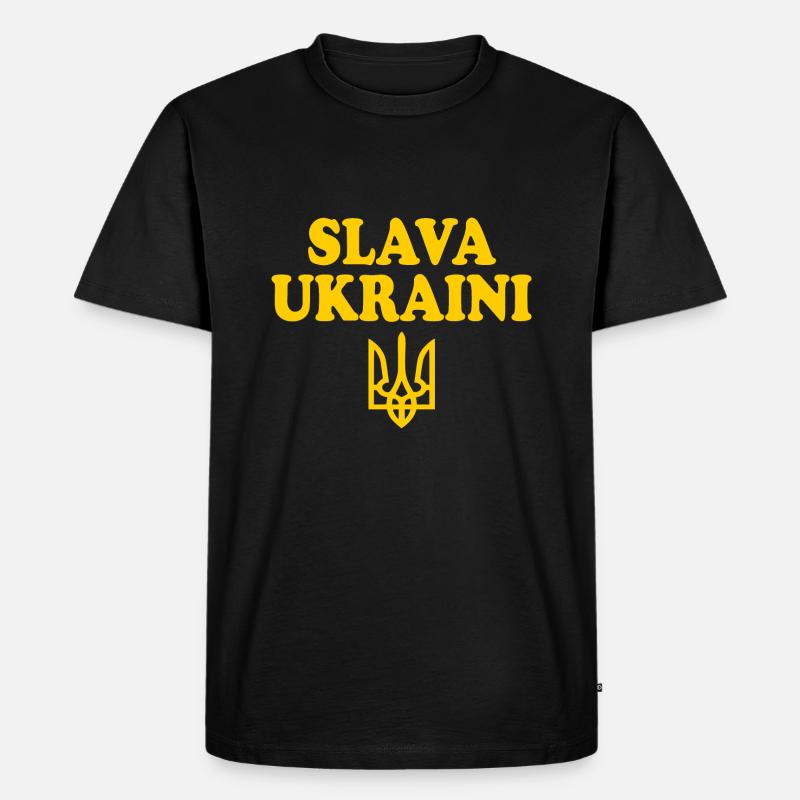 Ukraine - Männer Premium Bio T-Shirt - Schwarz