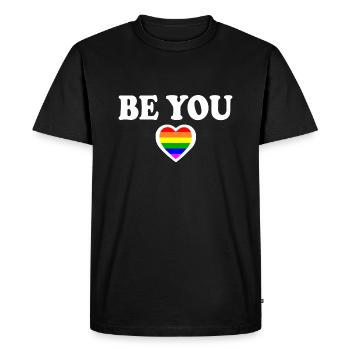 Be you - T-shirt Premium bio Homme - noir - Devant - Nico (187cm)