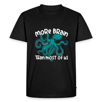 Smart Octopuses - Big Octopu - Men's Premium Organic T-Shirt - black - Front - Nico (187cm)